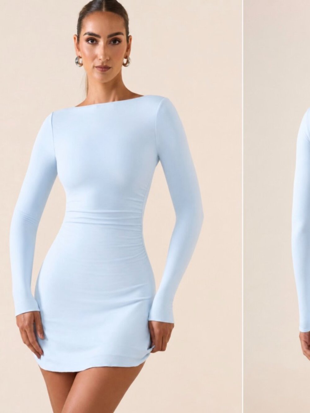 Oh Polly Powder Blue Open Back Mini Dress – NWT